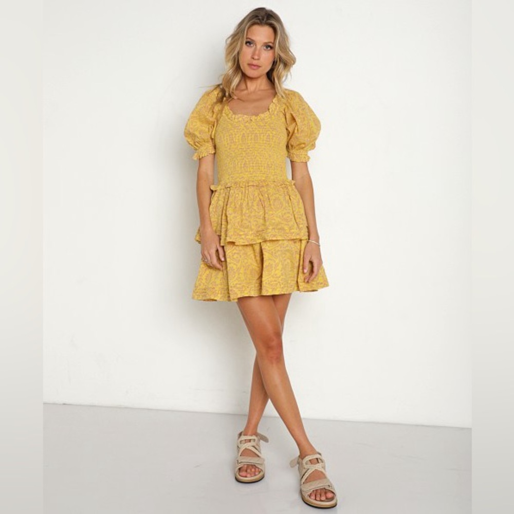 Anthropologie Cleobella Luna Mini Dress Camellia Print S